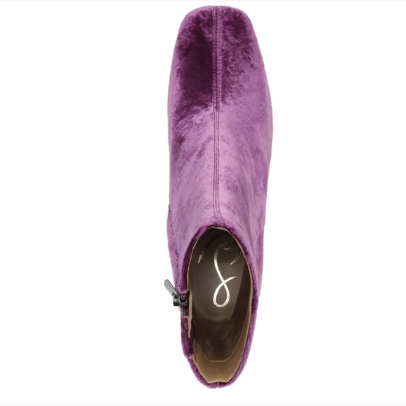 Sam Edelman Velvet Purple Heeled Boots - Picture 3 of 5